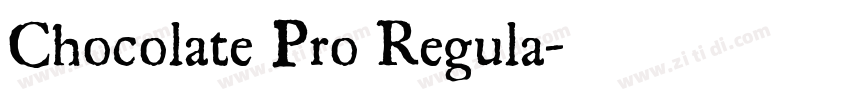 Chocolate Pro Regula字体转换